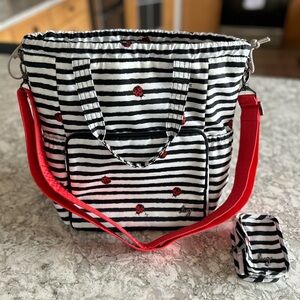 🐞BUNDLE🐞 EUC Lug Ditty XL Tote Bag & Drizzle in Ladybug Lane incls. a Lug Strap